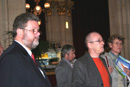 Hr. Otto Spranger Sprecher der "Lungen-Union" (links)